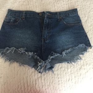 Jean high waisted shorts